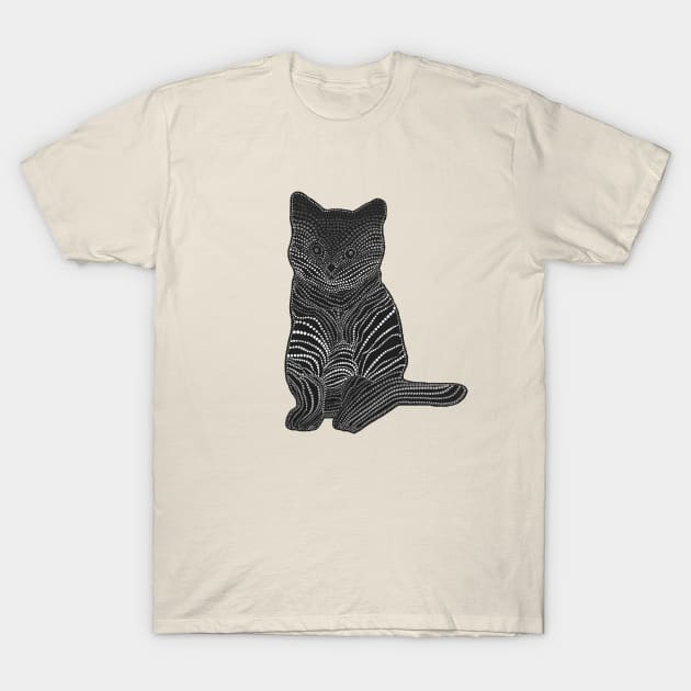 Meow Meow - Black & White T-Shirt by Amy Diener